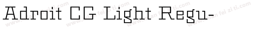 Adroit CG Light Regu字体转换